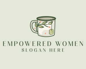 Green Herbal Tea Mug  logo design