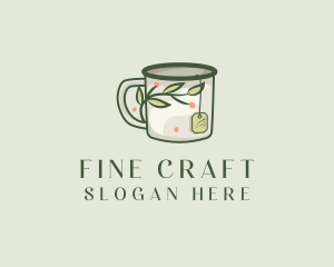 Green Herbal Tea Mug  logo design