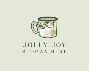 Green Herbal Tea Mug  logo design