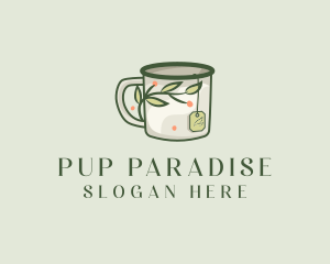 Green Herbal Tea Mug  logo design