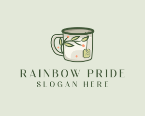 Green Herbal Tea Mug  logo design