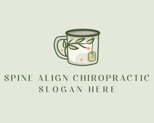 Green Herbal Tea Mug  logo design