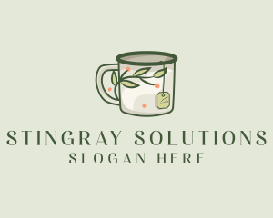 Green Herbal Tea Mug  logo design