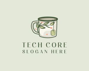 Green Herbal Tea Mug  logo design