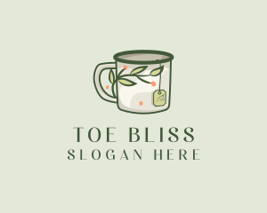 Green Herbal Tea Mug  logo design