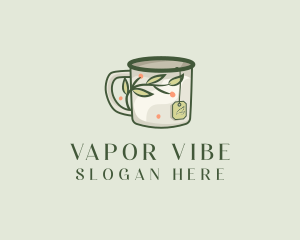 Green Herbal Tea Mug  logo design