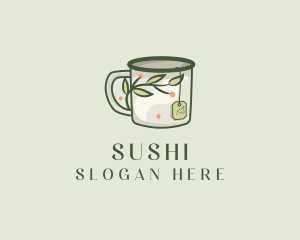 Green Herbal Tea Mug  logo design