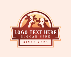 Animal - Cow Livestock Farm logo design