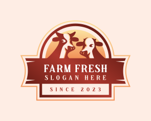Livestock - Cow Livestock Farm logo design