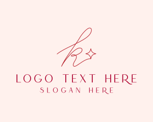 Designer - Minimalist Cursive Letter K logo design