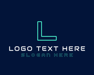 Modern - Neon Cyber Technology logo design