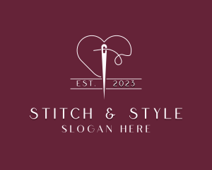 Needle Heart Dressmaker logo design