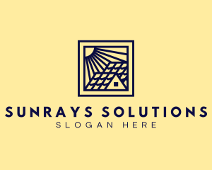 Sunny House Roofing logo design