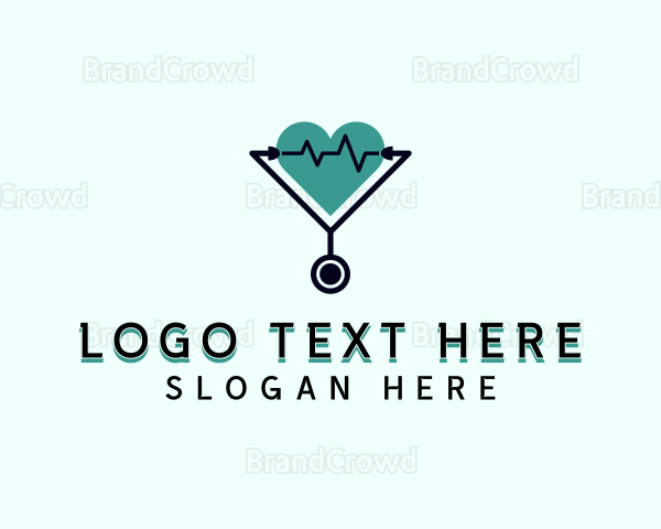 Heart Stethoscope Health Logo