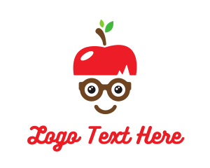 Tutoring - Apple Geek Eyeglasses logo design