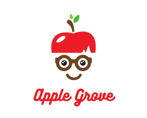 Apple Geek Eyeglasses logo design