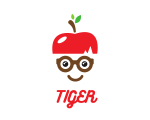 Child - Apple Geek Eyeglasses logo design
