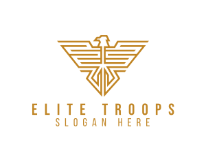 Troops - Maze Eagle Insignia logo design