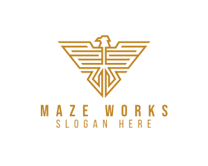 Maze Eagle Insignia logo design