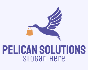 Pelican - Swan Delivery Courier logo design