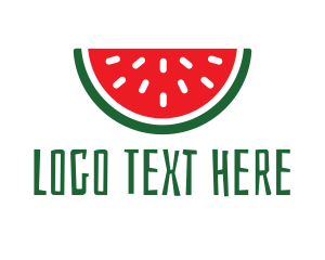 Fruit Diet - Watermelon Fruit Slice logo design