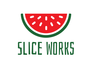 Slice - Watermelon Fruit Slice logo design