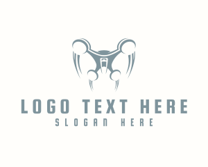 Quadcopter - Aerial Drone Copter logo design