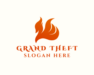 Gradient Flaming Phoenix  Logo