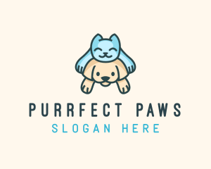 Puppy Kitten Veterinary logo design