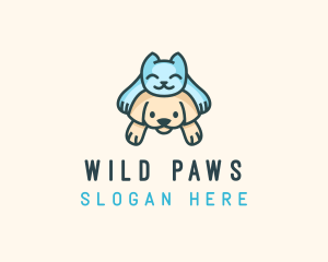 Puppy Kitten Veterinary logo design