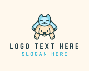 Feline - Puppy Kitten Veterinary logo design
