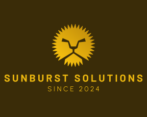 Sunburst - Sunburst Lion Face logo design