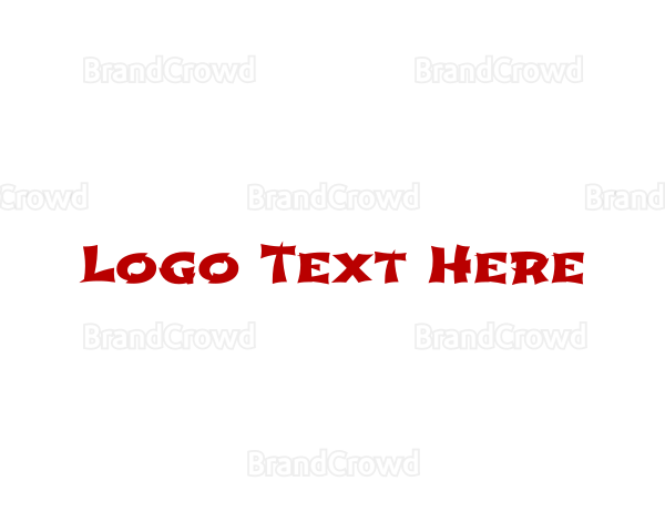 Martial Arts Text Font Logo