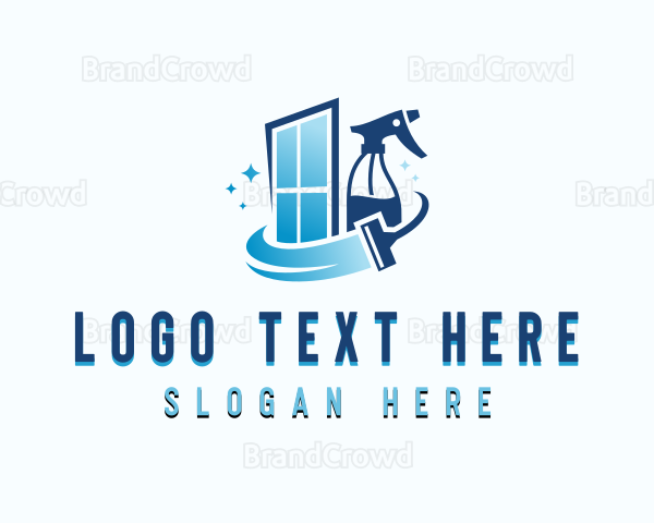 Window Janitorial Cleaning Logo