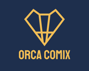 Geometric Fox Origami  Logo