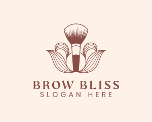 Cosmetics Makeup Brush  logo design