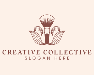 Cosmetics Makeup Brush  logo design