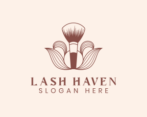 Cosmetics Makeup Brush  logo design