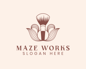 Cosmetics Makeup Brush  logo design