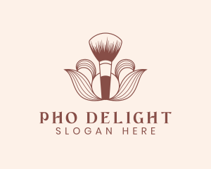 Cosmetics Makeup Brush  logo design