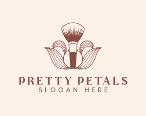 Cosmetics Makeup Brush  logo design