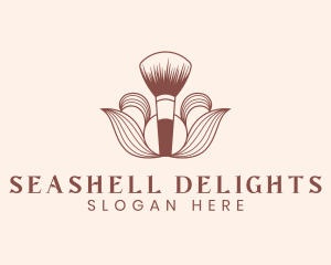 Cosmetics Makeup Brush  logo design