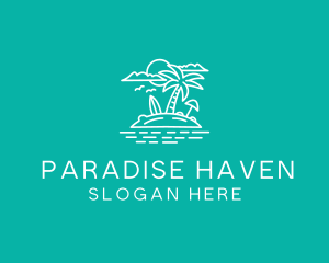 Island Summer Paradise  logo design