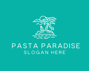 Island Summer Paradise  logo design