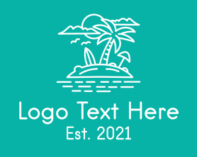 Accomodation - Island Summer Paradise logo design