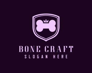 Bone - Bone Shield Crown logo design