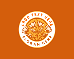 Badge - Organic Flower Garden logo design
