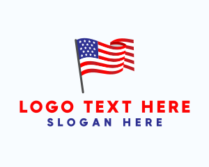 United States - American Flag Campaign logo design