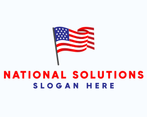 National - American Flag Campaign logo design