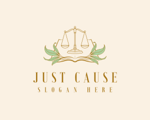 Justice - Justice Scale Book logo design